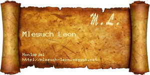 Mlesuch Leon névjegykártya